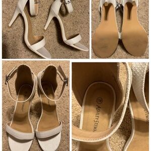 Ashley Stewart Textured White Heels